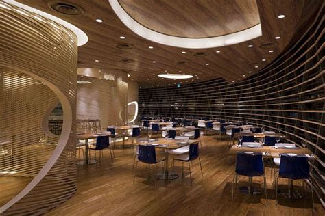 Unconventional Shapes in Marine-Themed Restaurant Interior Design