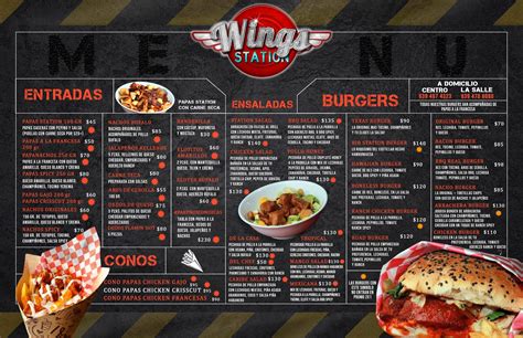 Menu at Wings Station restaurant, Delicias, Av. Río Chuviscar 110