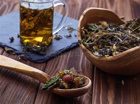 Herbal tea and dried herbs stock photo. Image of food - 65865960