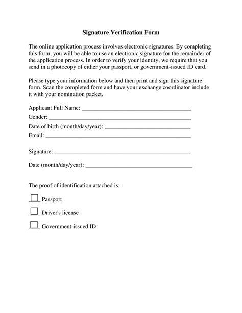 Free 13+ Signature Verification Form Samples, PDF, MS Word, Google Docs,