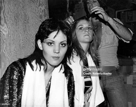 S Photo of Sandy WEST and Joan JETT and RUNAWAYS, L-R. Joan Jett,... News Photo - Getty Images