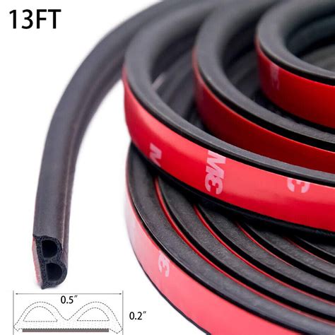 13FT B Shape Car Seal Strip Door Window Rubber Trim Weatherstrip Self Adhesive | eBay