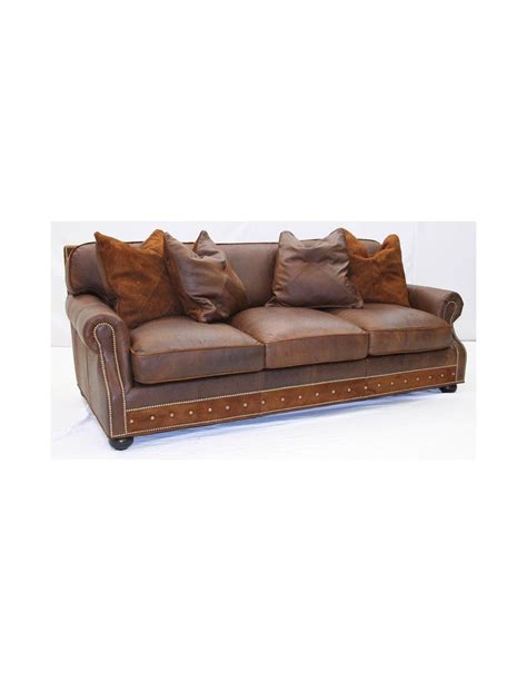 American-Made Comfortable Leather Sofa