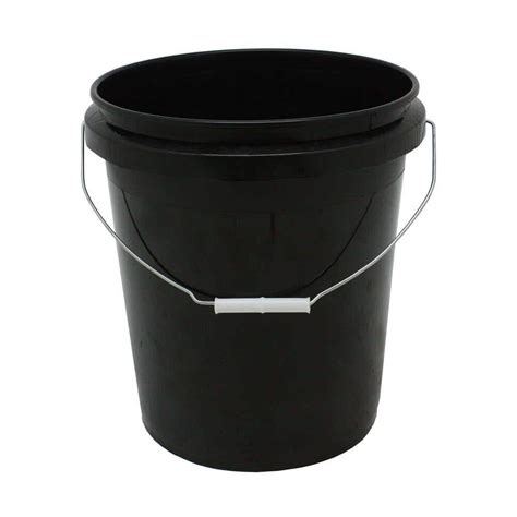 Hydroponics Organic 5 Gal. Black Plastic Bucket with Handle (3-Pack ...