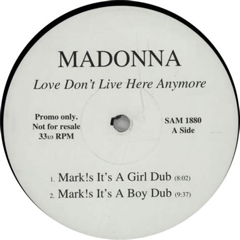 Madonna Love Don't Live Here Anymore UK Promo 12" vinyl single (12 inch ...