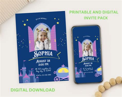 Editable Star Birthday Party Invitation Template, Printable & Digital ...