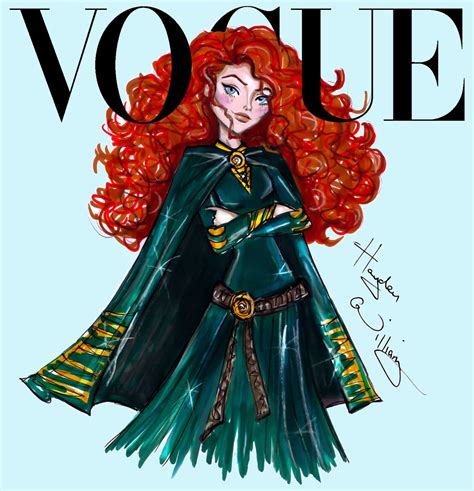 Hayden Williams Fashion Illustrations: Disney Divas for Vogue by Hayden Williams: Merida