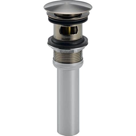 Delta Push Pop-Up Drain Assembly with Overflow Holes in Stainless-72173-SS - The Home Depot