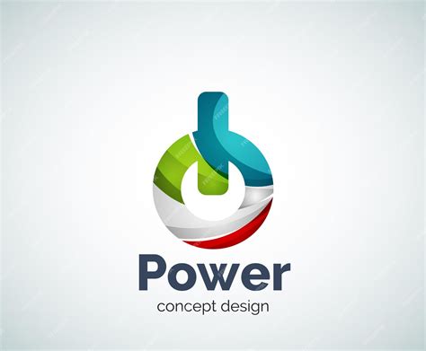 Premium Vector | Power button logo template