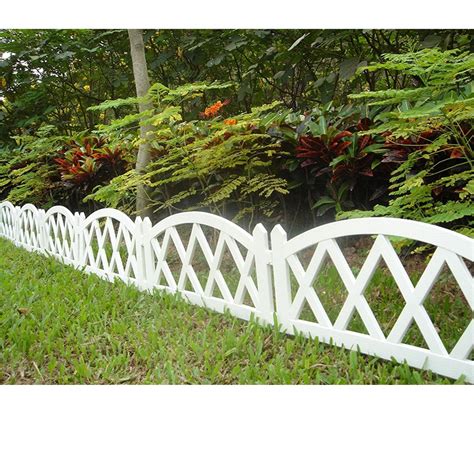 Garden Picket Fence Border : 8/16-Pack White Vinyl Picket Garden Border ...