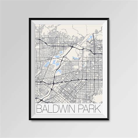 BALDWIN PARK California Map Baldwin Park City Map Print | Etsy