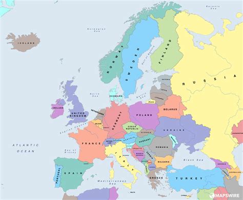 Free Political Maps Of Europe – Mapswire - Large Map Of Europe ...