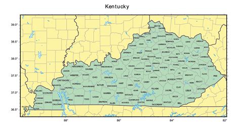 Ky Map With Cities