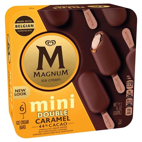 Magnum Ice Cream Bars Double Caramel 11.1 oz , 6 Count - Walmart.com - Walmart.com