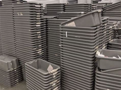 Used Uline Plastic Stackable Bins - S-12419 - 15" x 8" x 7"