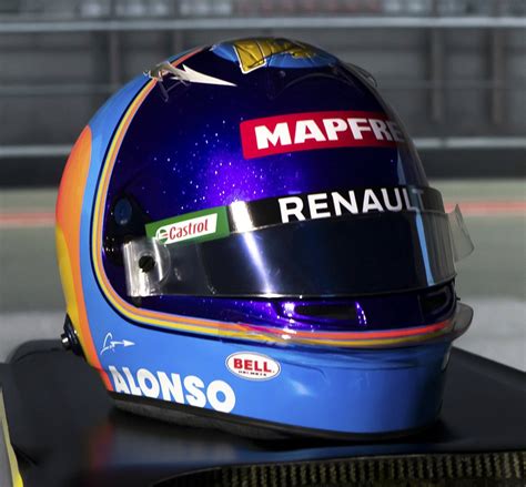 Renault test helmet of Fernando Alonso : r/formula1