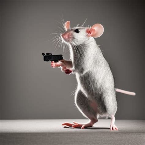 A rat man with a gun - AI Generated Artwork - NightCafe Creator