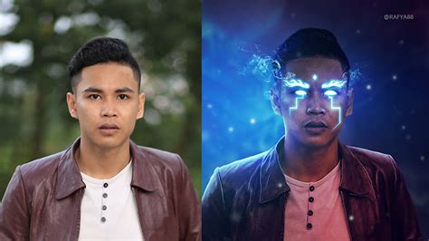 Glowing Eyes Hero Photo Effect Photoshop Tutorial - rafy A