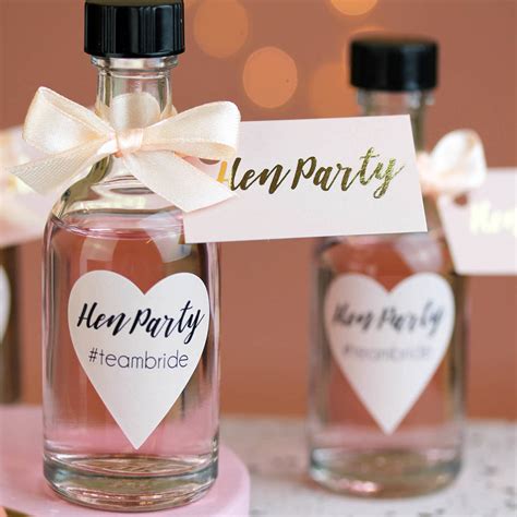 #Teambride Hen Party Mini Gin Bottles By Hearth & Heritage | notonthehighstreet.com