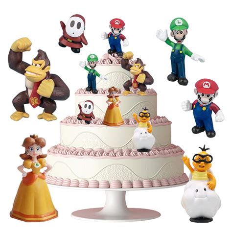 Buy Super Mario Brothers Figures Set wopin-6pcs Mario Action Figures ...