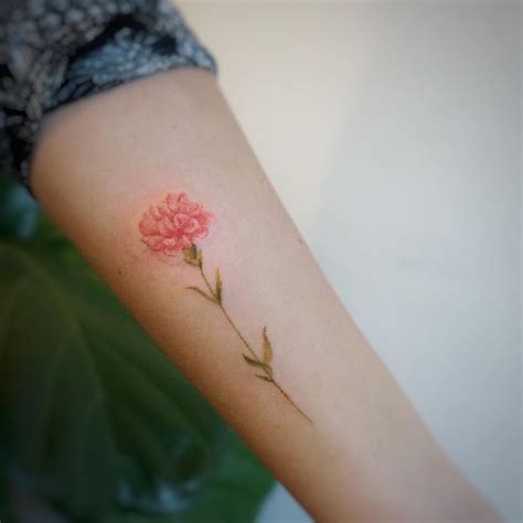 October Tattoo Images | Carnation tattoo, Birth flower tattoos, Flower ...