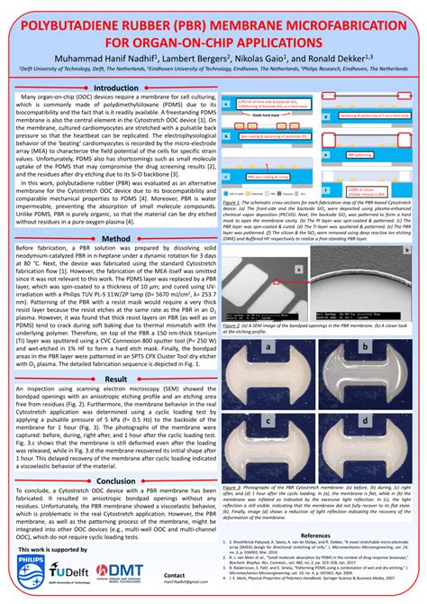 (PDF) POLYBUTADIENE RUBBER (PBR) MEMBRANE MICROFABRICATION FOR ORGAN-ON-CHIP APPLICATIONS