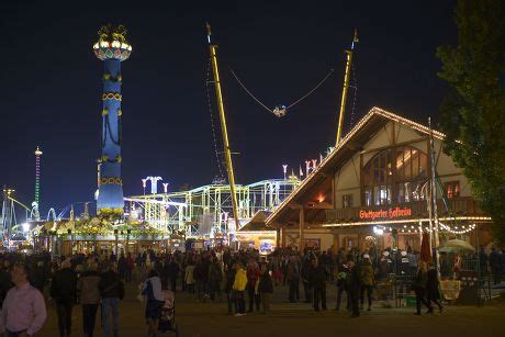 View Cannstatter Volksfest Fair Rides Funfair Editorial Stock Photo ...