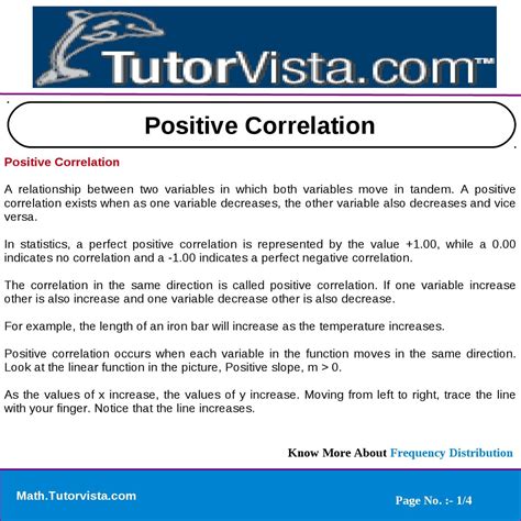 Positive Correlation by tutorvista team - Issuu