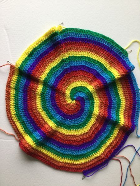 Free Crochet Pattern: Rainbow Swirl Blanket | Craft Away the Crazy | Spiral crochet pattern ...