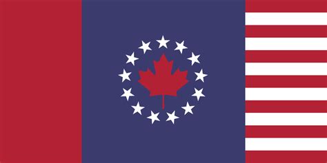 Flag of a Union between Canada and the United States of America : r ...