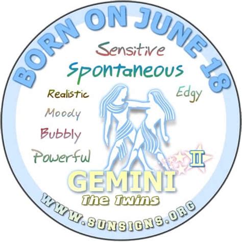 June 18 Zodiac Horoscope Birthday Personality - SunSigns.Org