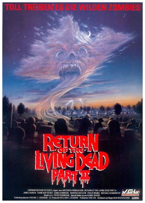 Return of the Living Dead: Part II (1988) - Poster UK - 324*571px