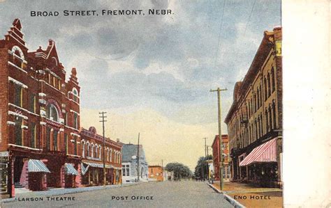 Fremont Nebraska Broad Street Scene Historic Bldgs Antique Postcard K82020 - Mary L. Martin Ltd ...