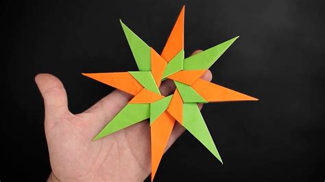 Origami: 8-Pointed Ninja Star / Shuriken - How to fold - YouTube