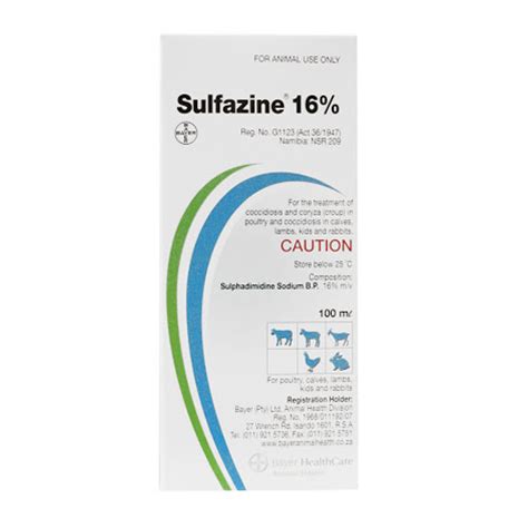 Sulfazine 16% - Midlands Veterinary Wholesalers