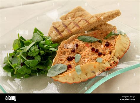 devilled crab plated meal Stock Photo - Alamy