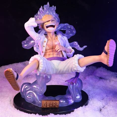 One Piece Luffy Gear 5 Anime Figure Sun God Nika 17cm Action - Etsy Hong Kong