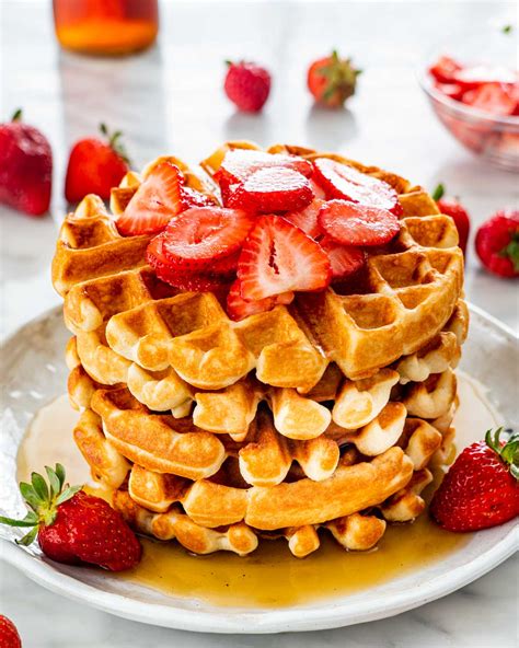 Crispy Belgian Waffles - Jo Cooks