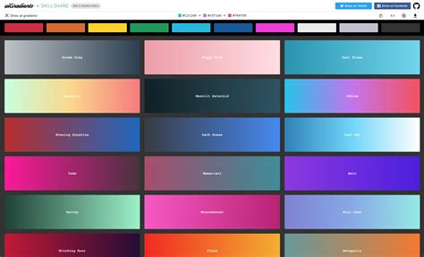 Gradients | Paleta de color, Mejores aplicaciones, Paletas