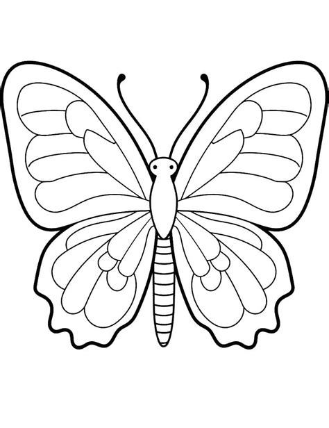 Preschool Butterfly Coloring Pages