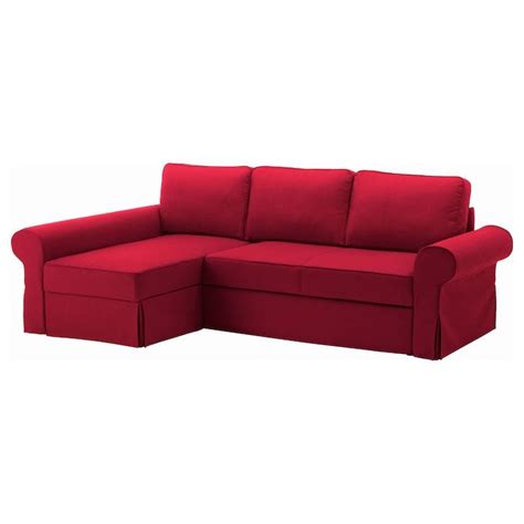 BACKABRO Divano letto con chaise-longue, Nordvalla rosso - IKEA IT | Divano letto ikea, Divano ...