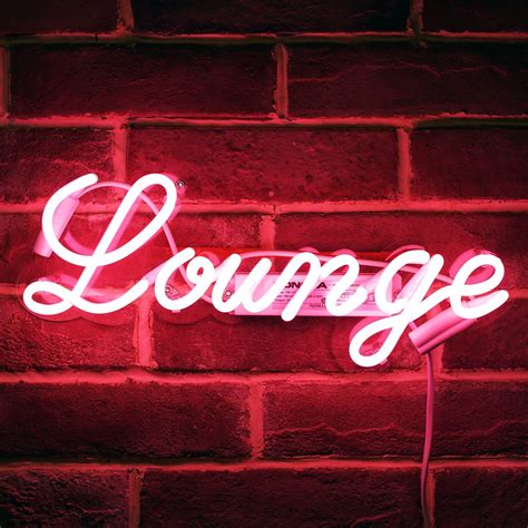 Lounge Neon Signs Handmade Real Glass Neon Lights for Bedroom Office Hotel Pub Cafe Recreation ...