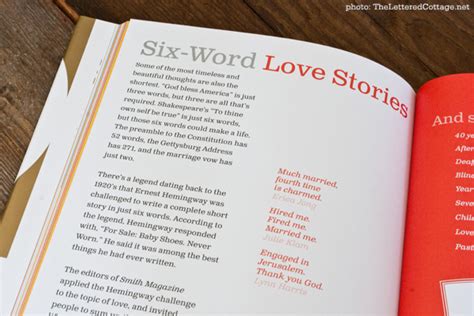 Six-Word Love Stories | The Lettered Cottage