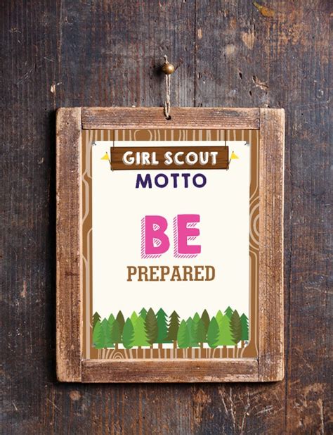 Girl Scout Motto Poster Printable - Girl Scout Printable - Instant Download and Edit File with ...