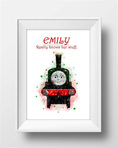 Thomas and Friends Poster Emily Train Watercolor Print Thomas | Etsy