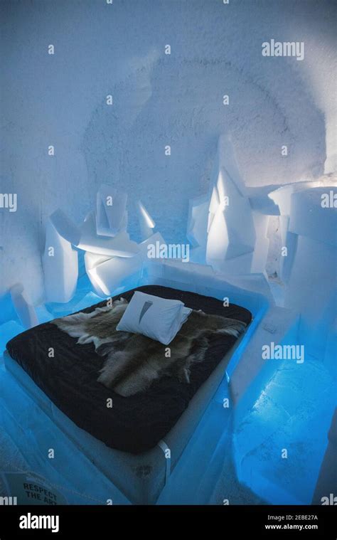 ice room at the ice hotel in sweden Stock Photo - Alamy