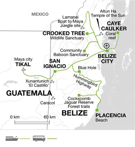 Mayan Ruins In Belize Map