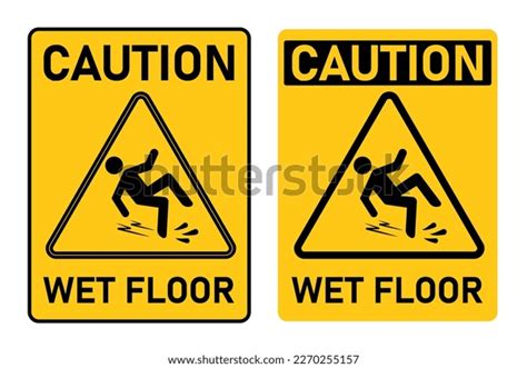 Caution Wet Floor Slippery After Cleaning Stock Vector (Royalty Free ...