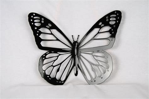 Black Metal Monarch, Butterfly Wall Art, metal butterfly, monarch wall ...