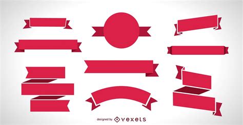 Red Banner Vector Png